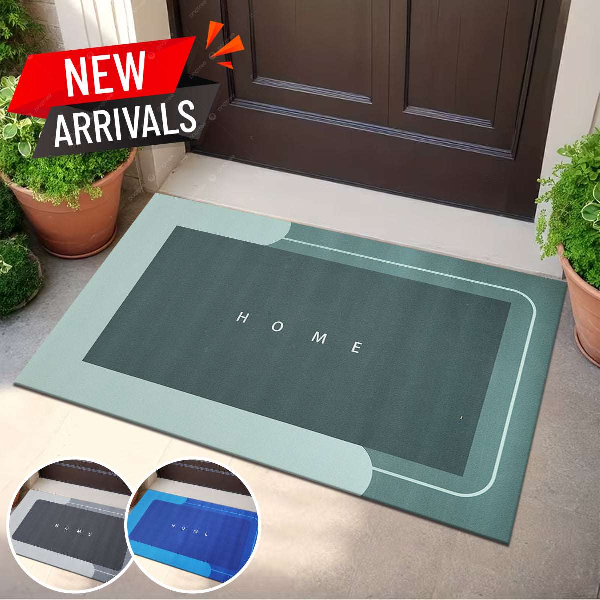 Welcome Home Door Mat - Blue