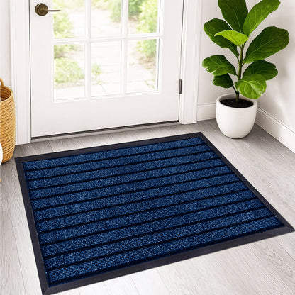 Non Slip Rubber Door Mat UK | Indoor Outdoor Heavy Duty Entrance Mat | Style 5 brown 80 x 150 cm