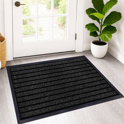 Non Slip Rubber Door Mat UK | Indoor Outdoor Heavy Duty Entrance Mat | Style 5 brown 45 x 75 cm