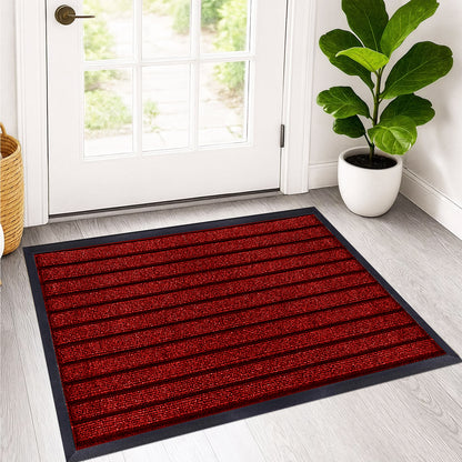 Non Slip Rubber Door Mat UK | Indoor Outdoor Heavy Duty Entrance Mat | Style 5 brown 80 x 300 cm