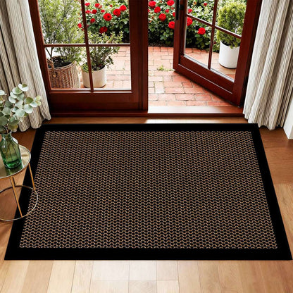 Haven Non Slip Rubber Door Mat UK | Indoor Outdoor Heavy Duty Entrance Mat 60 x 180 cm Black - Mesh Rubber Mat