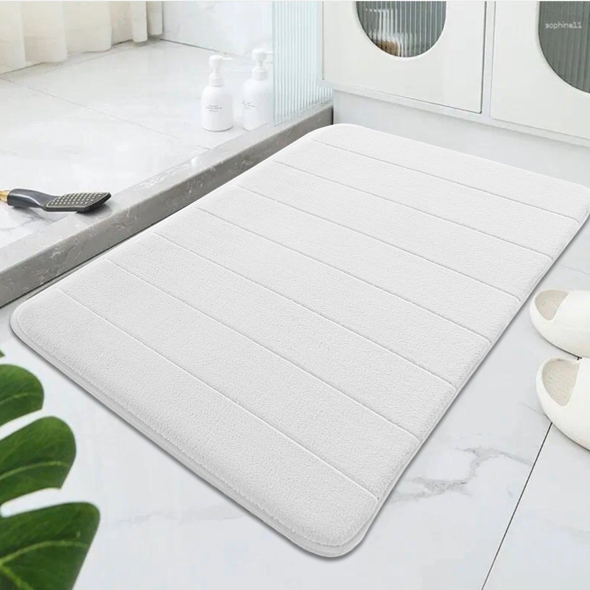 Non Slip Bath Mat Extra Large Bathroom Rug Water Absorbent Toilet Pedestal Mats